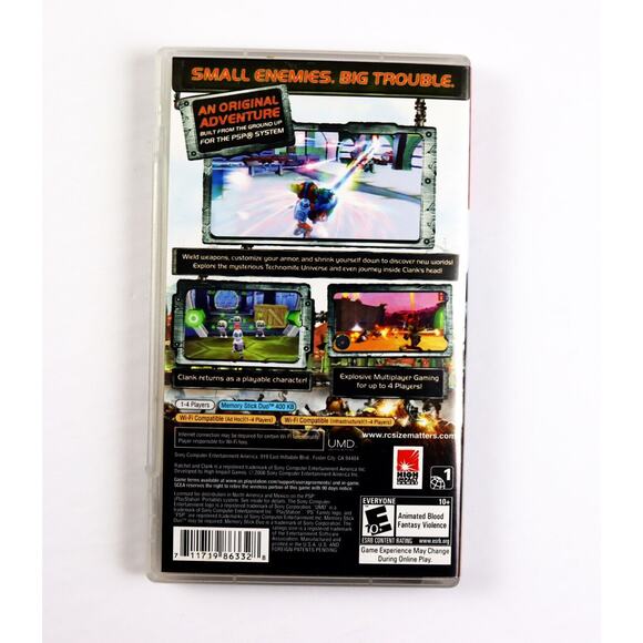 Ratchet & Clank: Size Matters (Sony PSP, 2007) Complete in Box Greatest Hits UMD - Picture 3 of 4